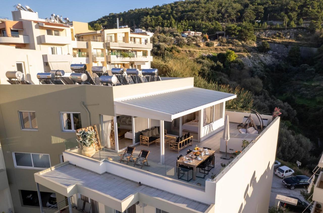Helen Luxury Holiday House With Sea View Rétino Exterior foto